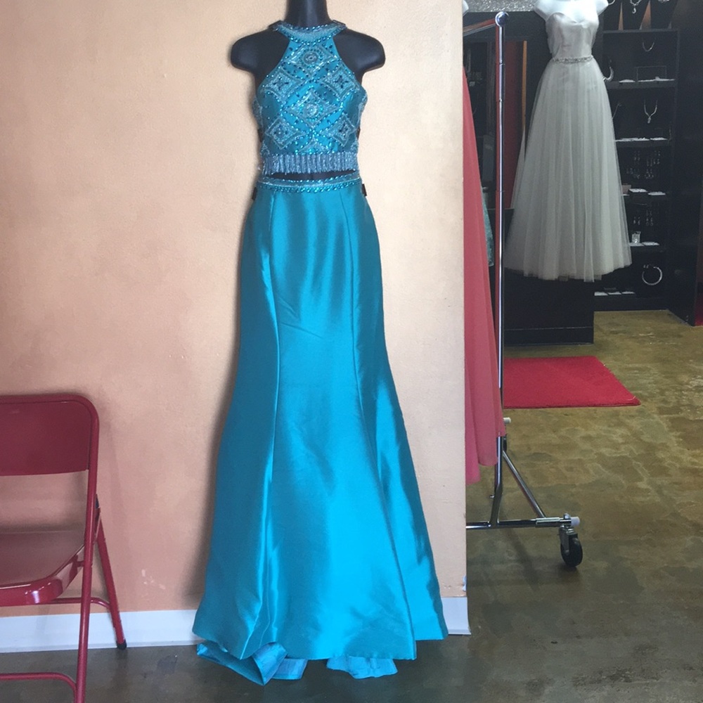 Two Piece Rachel Allan Prom Dress